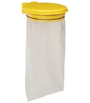 support sac poubelle mural avec couvercle 110 l