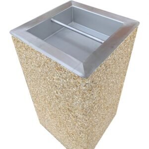 cendrier extérieur en béton bac inox 9 l olympe