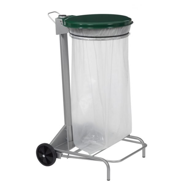 support sac poubelle tri sélectif en acier