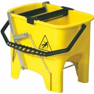 seau de lavage bi bacs avec presse actionnable par pédale tts