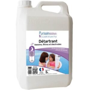 détartrant filtre piscine, bassin et electrodes 5 l purissimeau