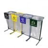 support sac poubelle tri sélectif en acier