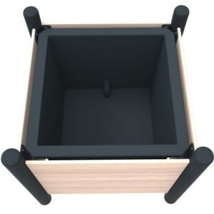 jardinière urbaine avec bac 75l hpl vibrato extreme