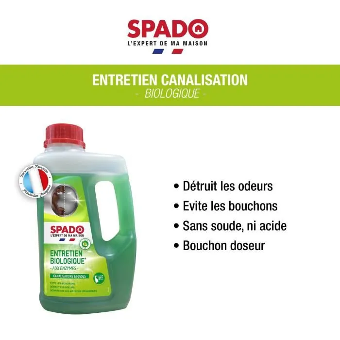 nettoyant biologique pour canalisations et siphons 1 l spado nettoyant biologique pour canalisations et siphons 1 l spado
