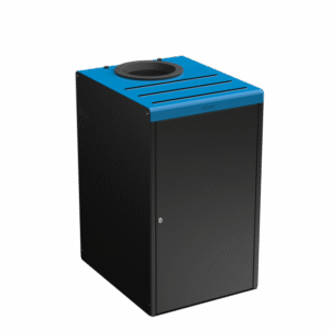 poubelle de tri sélectif 90 l en métal borne restauration alitri