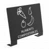 Plaque signalétique pour borne de tri sélectif Alitri aliments compsotables
