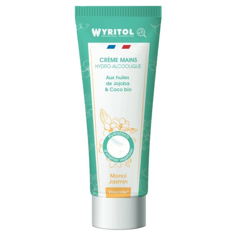 Crème mains hydroalcoolique hydratante huiles de jojoba et coco bio