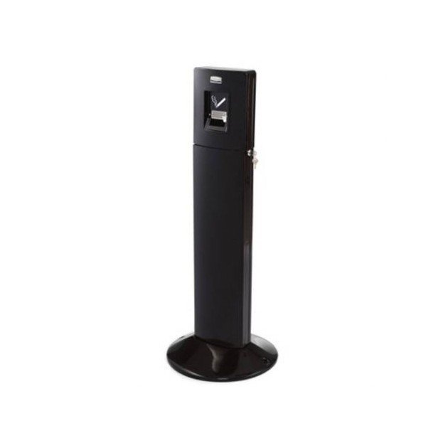 Cendrier colonne d'extérieur sur pied Rubbermaid noir