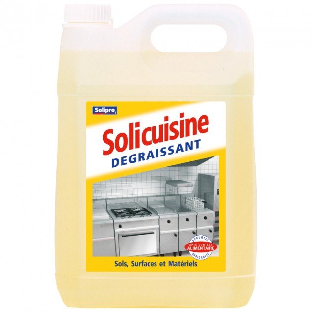 Dégraissant alimentaire surfaces et sol - bidon de 5 L Solicuisine