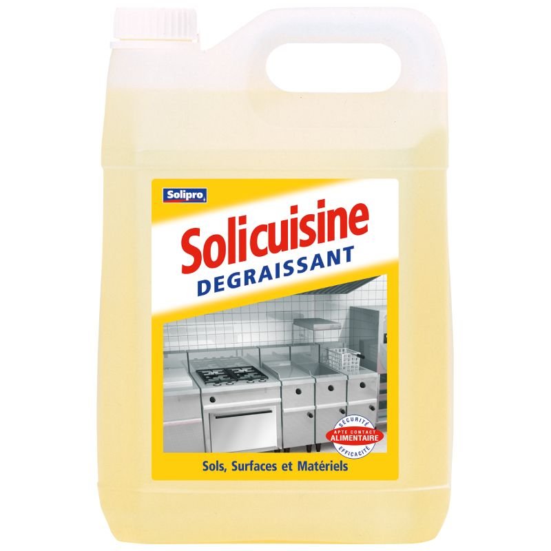 Dégraissant alimentaire surfaces et sol - bidon de 5 L Solicuisine