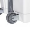 Poubelle blanche couvercle bleu HACCP - Roue