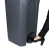 Poubelle de tri grise - couvercle vert - Delcourt 45 L, 70 L, 90 L