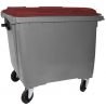Conteneur poubelle 660 litres 4 roues rouge