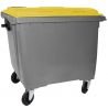 Conteneur poubelle 660 litres 4 roues jaune
