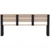 Banc public gris manganèse chene clair design Ballade Extreme HPL et acier