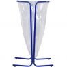 Support sur pied de sac poubelle fixeacier blanc 110 LRossignol bleu
