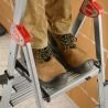 Escabeau télescopique 3 m en aluminium chaussures sur plateforme
