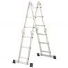 Echelle transformable 4 x 3 marche 4,35 m en aluminium echelle double