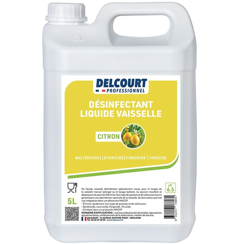 Liquide vaisselle désinfectant professionnel