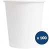 Gobelet carton blanc chaud froid x100