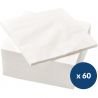 Serviette en papier Airlaid 1 pli 40 x 40, cm - paquet de 60 serviettes