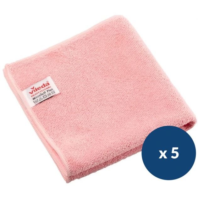 Lavette microfibre tricotée Micro Tuff Plus Vileda - lot de 5