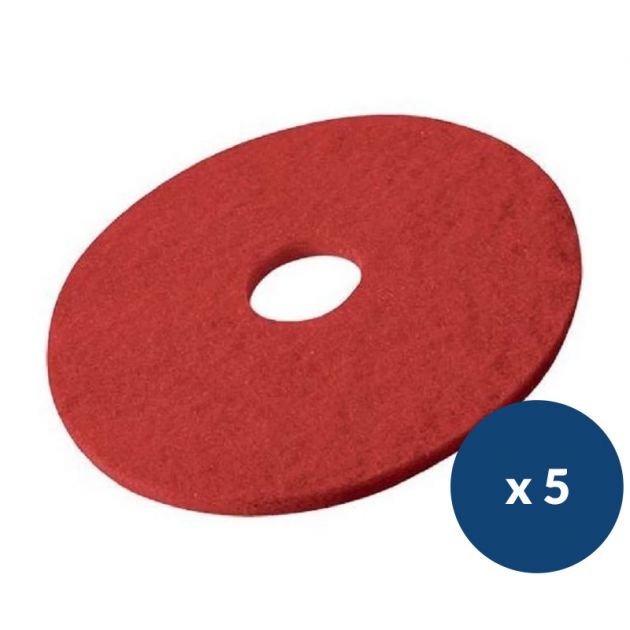 Disque de lavage polyvalent rouge Delcourt - lot de 5