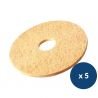 Disque de lustrage beige Delcourt - lot de 5