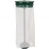 Support sac poubelle sur pied platine avec couvercle 110 L Gris