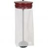 Support sac poubelle sur pied platine avec couvercle 110 L Rouge
