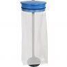 Support sac poubelle sur pied platine avec couvercle 110 L Bleu