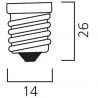 LED 5W E14 Actinique anti-éclats dimensions