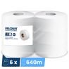 Papier toilette maxi jumbo blanc 640 m - lot de 6