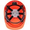 Casque Endurance avec porte-badge orange dessous