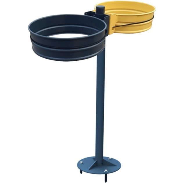 Support sac poubelle sur pied avec platine 2 sacs 80 à 110L