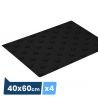 Bande podotactile extèrieure, résine méthacrylate, Adhésive noir 40x60