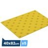 Bande podotactile extèrieure, résine méthacrylate, Adhésive jaune 40x82