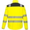 Veste de travail softshell haute visibilité jaune PW3 noir