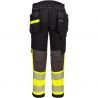 Pantalon Stretch EV4 HV Classe 1 noir jaune face