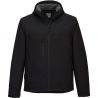 Softshell à capuche KX3 (3 couches) noir face