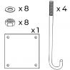 Demi portique parking pivotant réglable largeur 2,5 à 3,5 m KIT DE POSE