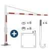 Demi portique parking pivotant réglable largeur 2,5 à 3,5 m