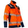 Veste de travail haute visibilité à col montant bleu