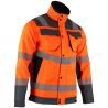 Veste de travail haute visibilité à col montant gris