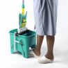 Seau de lavage bi-bacs avec presse actionnable par pédale TTS