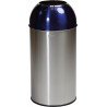 Poubelle ronde de tri sélectif en inox 40 L Open Dome Probbax BLEU