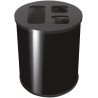 Collecteur de tri sélectif 40 L 3 compartiments Probbax Noir